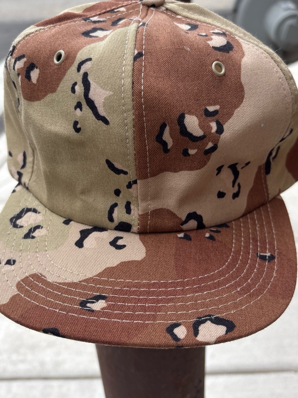 Mens Camo Baseball Cap - Brown/Green